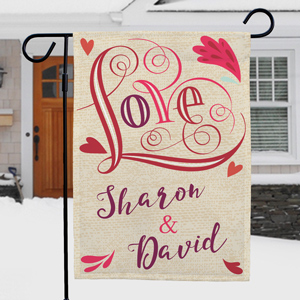 Personalized Love Garden Flag