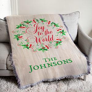 Personalized Joy To The World Throw