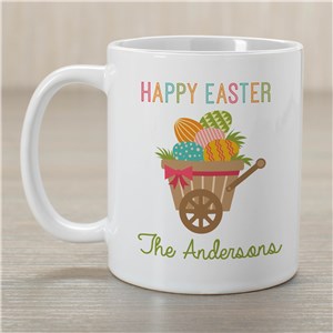 Personalized Happy Easter Wheelbarrow Mug