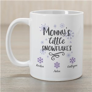 Personalized Mommy's Little Snowflakes Mug