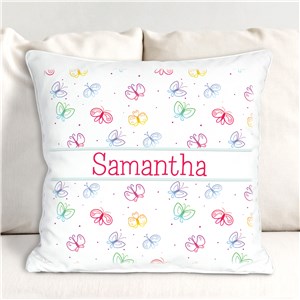 Personalized Butterflies Throw Pillow