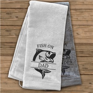 Personalized Fish on Dad Towel