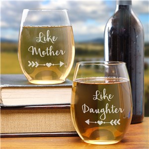 Engraved for Her Stemless Wine Glass Set