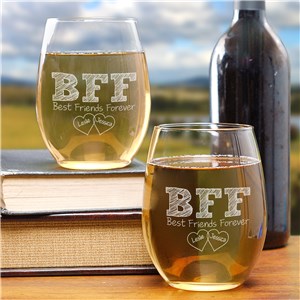 BFF Wine Glass Set