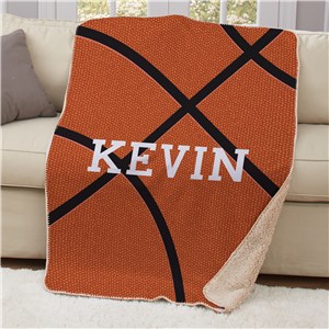 Personalized Basketball Sherpa Blanket