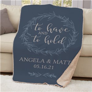 Personalized To Have And To Hold Sherpa Throw