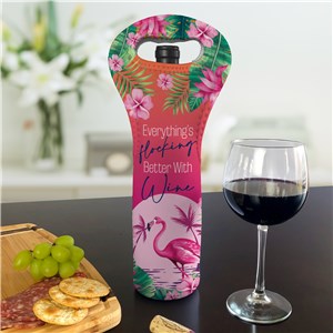 Personalized Everything's Flocking Better Wine Gift Bag