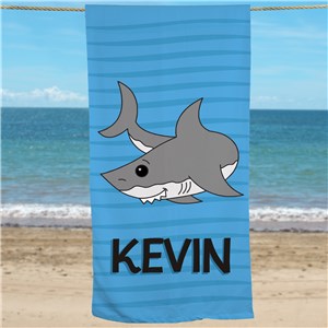 Personalized Shark Beach Towel