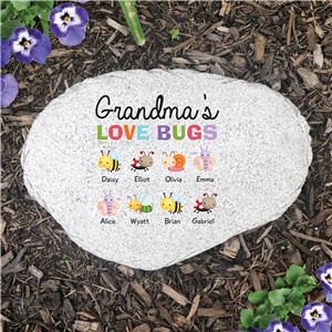 Personalized Love Bugs Flat Garden Stone