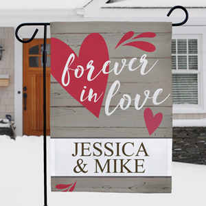 Personalized Forever In Love Garden Flag