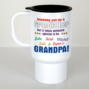 Personalized Anybody Can Be...Grandpa Travel Mug