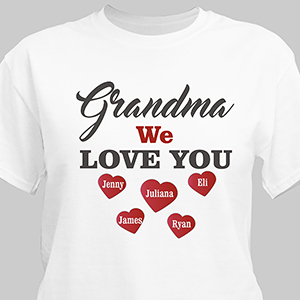 Personalized We Love You T-shirt for Her