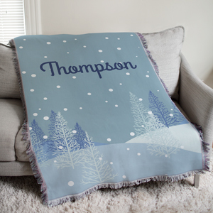 Winter Forest Tapestry Throw