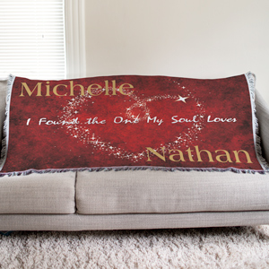Personalized The One My Soul Loves Tapestry Throw