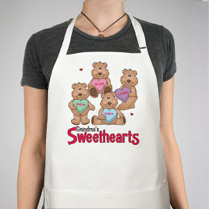 Personalized Sweetheart Bear Valentine Apron