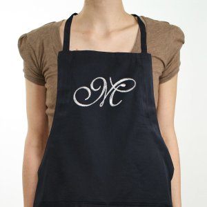 Embroidered Initial Apron
