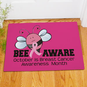 Bee Aware Breast Cancer Doormat