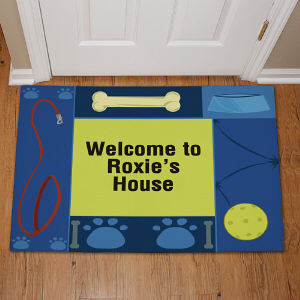 Personalized Doggy's House Pet Doormat