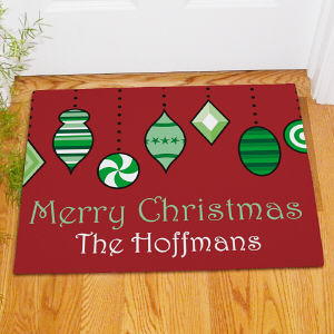 Personalized Christmas Ornaments Doormat