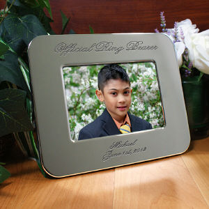 Engraved Ring Bearer Silver Picture Frame