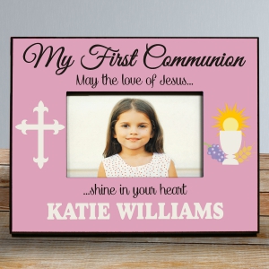 My First Communion Frame in Pink