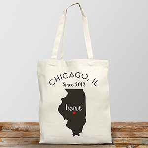 Personalized Home State Tote