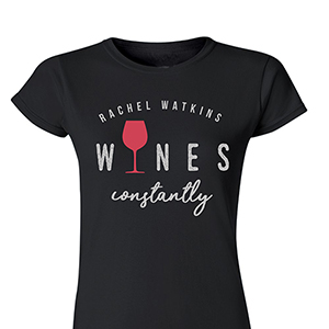Personalized Wine Ladies Fitted T-Shirt