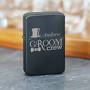 Personalized Groom Crew Lighter