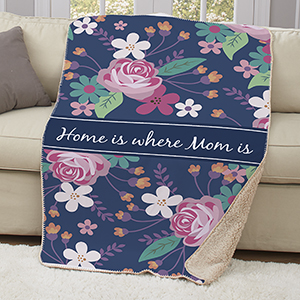 Personalized Mom Sherpa Throw