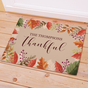 Personalized Thankful Doormat
