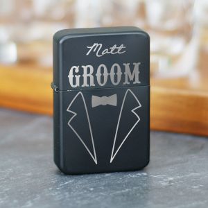 Engraved Groomsmen tuxedo Lighter