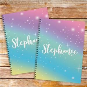 Personalized Rainbow Notebook Set