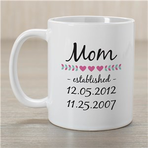 Personalized Mom Est. Coffee Mug