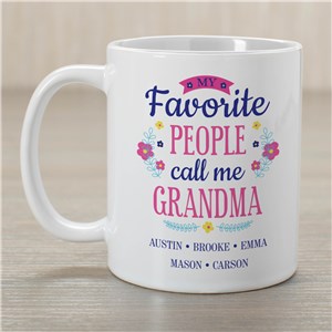 Personalized My Favorite People Call Me Grandma Mug