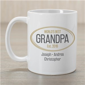 Personalized World's Best Grandpa Mug