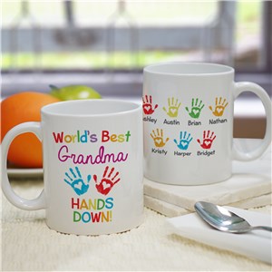 Personalized World's Best Hands Down Coffee Mug