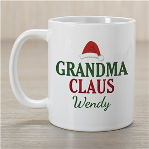 Personalized Grandma Claus Coffee Mug