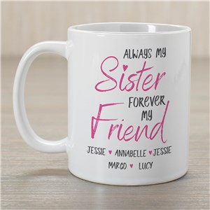 Personalized Always My Sister Forever My Friend Coffee Mug