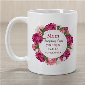 Personalized Mom Everything I am You Helped Me To Be Coffee Mug