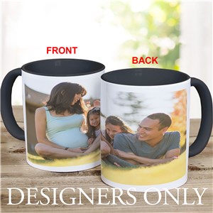 Photo Upload DESIGNERS ONLY Black Handle Coffee Mug