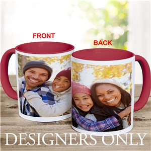 Photo Upload DESIGNERS ONLY Red Handle Coffee Mug