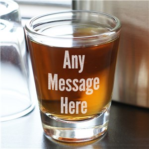 Personalized Any Message Block Shot Glass