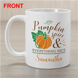 Personalized Pumpkin Spice & Everything Nice Coffee Mug