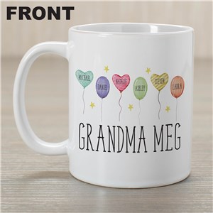 Personalized Grandma Balloons Coffee Mug