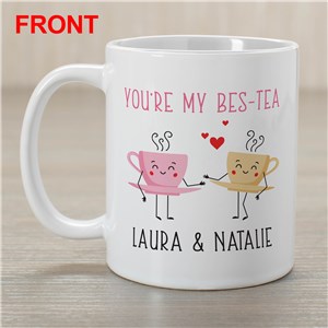 Personalized You Are My Bes-Tea Mug