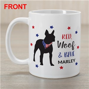 Personalized Red, Woof & Blue Coffee Mug