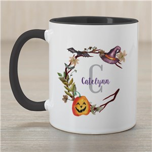 Personalized Witch's Hat Wreath Coffee Mug