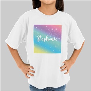 Personalized Rainbow Girl's Youth T-Shirt
