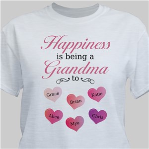 Personalized Happiness Is Being A Grandma To T-Shirt