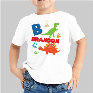 Personalized Dinosaur Boy's Youth T-shirt
